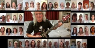 Witney Choir sings with Queen's Brian May