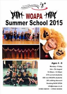 Summer Holiday School - Performing Arts - Singing / Dance scheme for children aged 4 - 6 yrs in Witney Oxfordshire